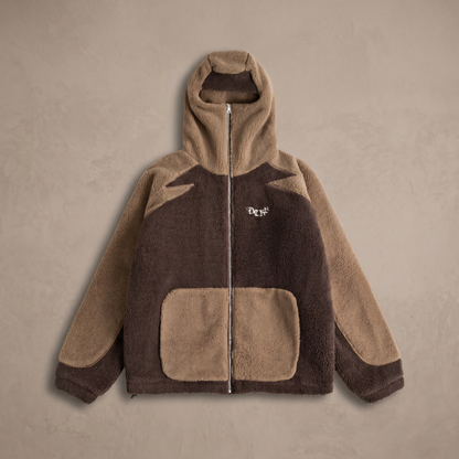 Men's Sherpa Fleece Jacket | 650GSM Warm Winter Outerwear | Adjustable Fit