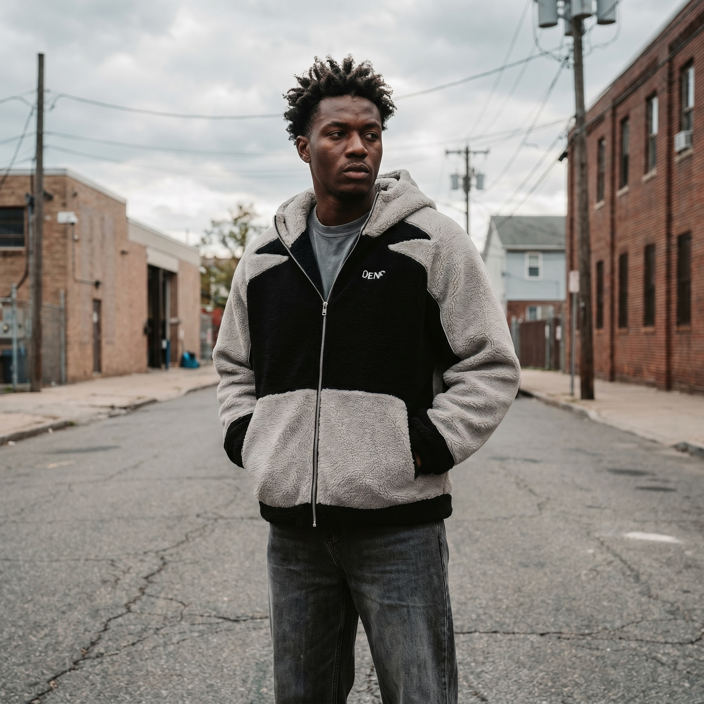 Men's Sherpa Fleece Jacket | 650GSM Warm Winter Outerwear | Adjustable Fit