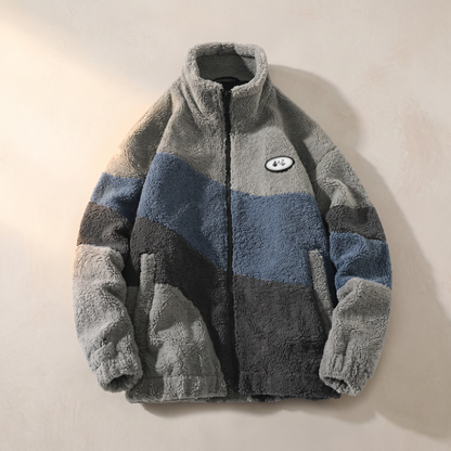 Unisex Polyester Fleece Jacket | Relaxed Loose Fit | Casual Winter Outerwear