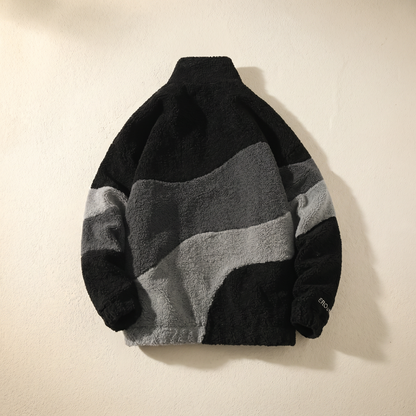 Unisex Polyester Fleece Jacket | Relaxed Loose Fit | Casual Winter Outerwear