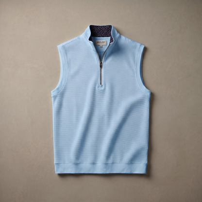 Men's Stretch Golf Vest | Quarter Zip | Windproof Moisture-Wicking Performance Wear