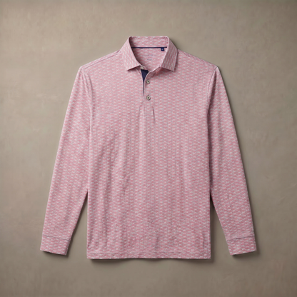 Men's Long Sleeve Polo Shirt | Moisture-Wicking UPF 50+ | 4-Way Stretch