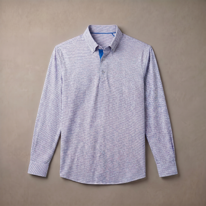 Men's Long Sleeve Polo Shirt | Moisture-Wicking UPF 50+ | 4-Way Stretch