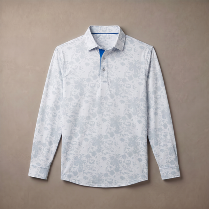 Men's Long Sleeve Polo Shirt | Moisture-Wicking UPF 50+ | 4-Way Stretch
