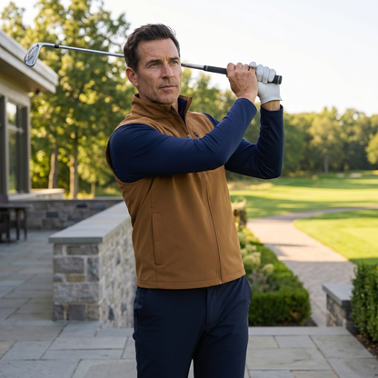 Men's Lightweight Quick-Dry Golf Vest | Stylish Windproof Outdoor Outerwear