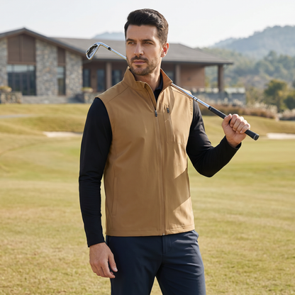 Men's Lightweight Quick-Dry Golf Vest | Stylish Windproof Outdoor Outerwear