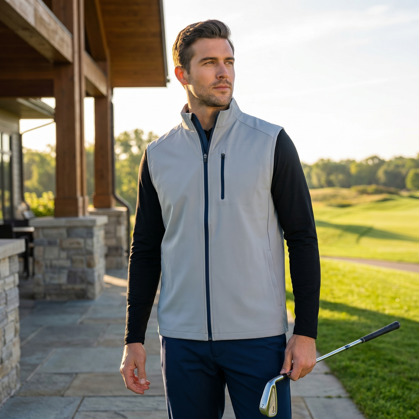 Men's Lightweight Quick-Dry Golf Vest | Stylish Windproof Outdoor Outerwear