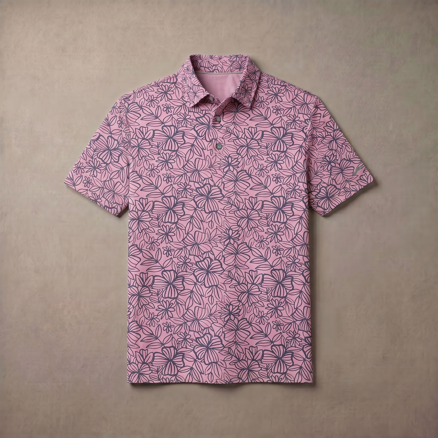 Men's Heather Print Polo Shirt | Moisture-Wicking UPF 50+ | 4-Way Stretch