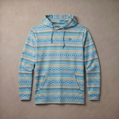 Men's Lightweight Fleece Hoodie | Trendy Print Casual Sweatshirt for Comfort and Style