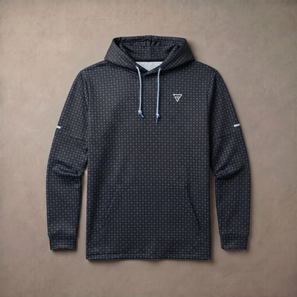 Men's Lightweight Fleece Hoodie | Trendy Print Casual Sweatshirt for Comfort and Style