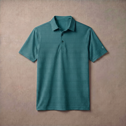 Men's Lightweight Jacquard Polo Shirt | Stylish Casual Summer Top