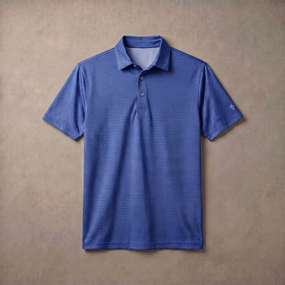 Men's Lightweight Jacquard Polo Shirt | Stylish Casual Summer Top