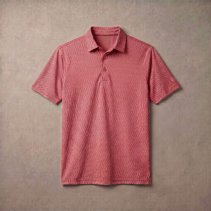 Men's Lightweight Jacquard Polo Shirt | Stylish Casual Summer Top