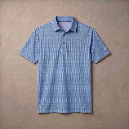 Men's Lightweight Jacquard Polo Shirt | Stylish Casual Summer Top