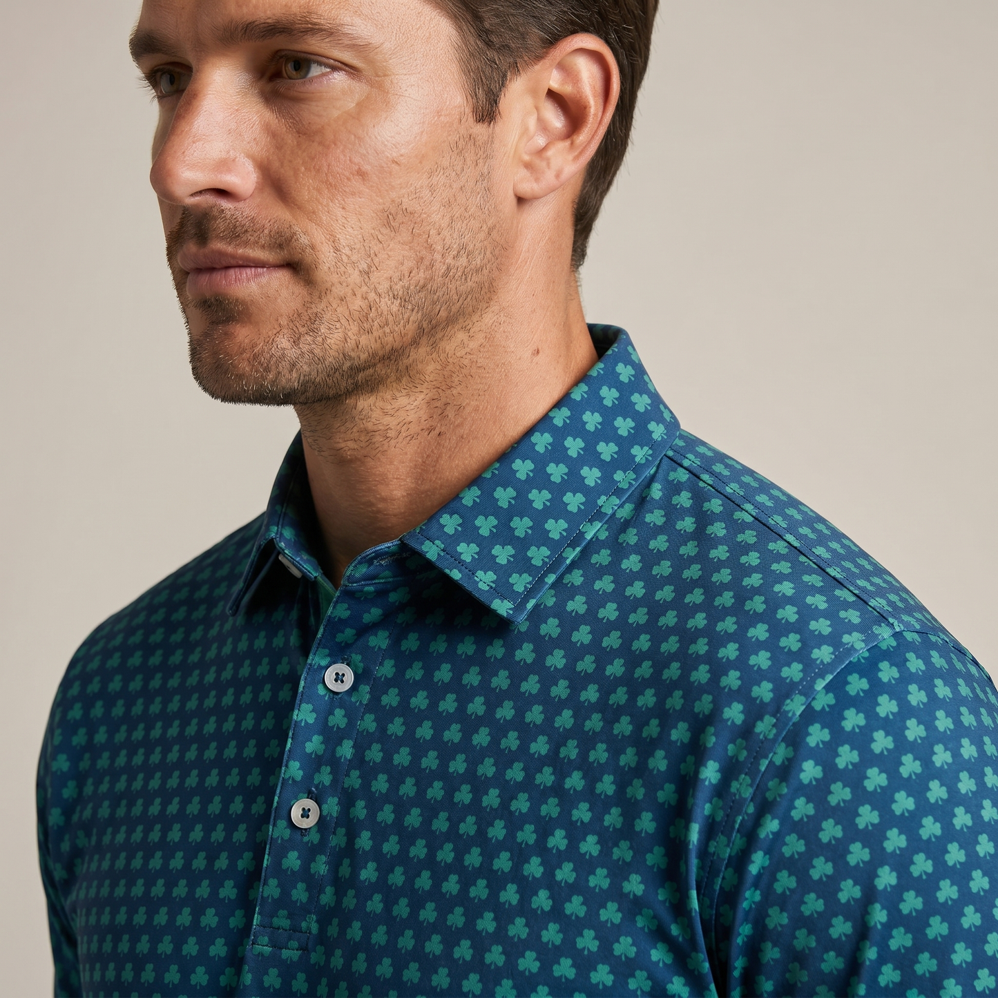 Men's Lightweight Polyester Spandex Golf Polo | Moisture-Wicking Quick-Dry Shirt