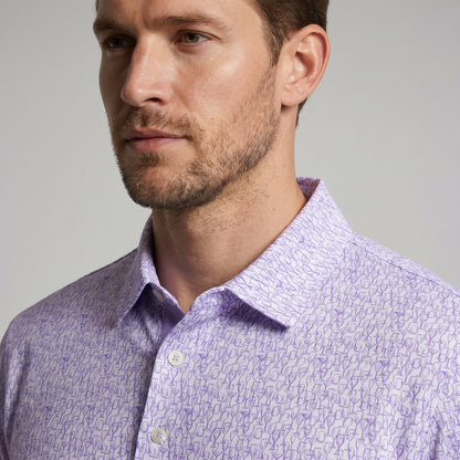 Men's Lightweight Polyester Spandex Golf Polo | Moisture-Wicking Quick-Dry Shirt
