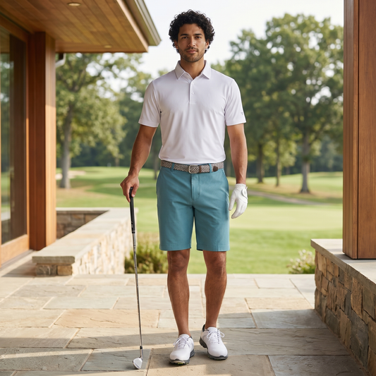 Men's Heathered Performance Golf Shorts | Comfortable Stretch Fit | Moisture-Wicking Summer Activewear
