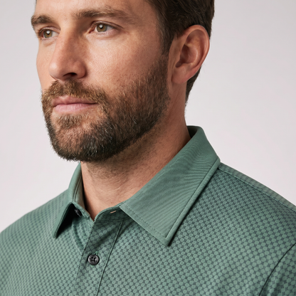 Men's Lightweight Polyester Spandex Polo Shirt | Breathable Quick-Dry Performance Top