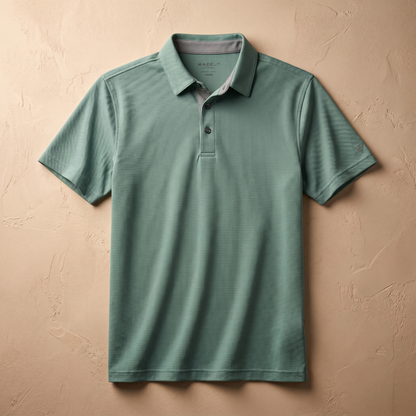 Men's Lightweight Polyester Spandex Polo Shirt | Breathable Quick-Dry Performance Top