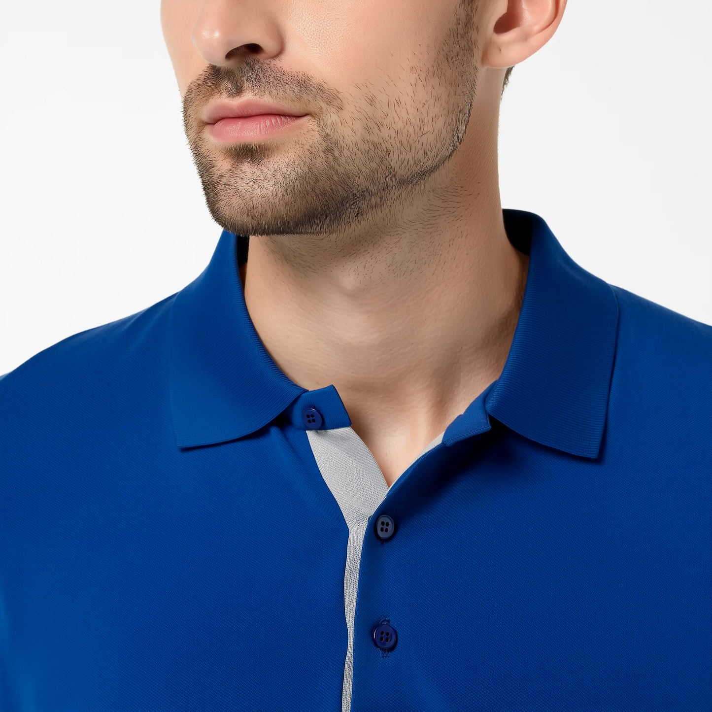 Men's Lightweight Polyester Spandex Polo Shirt | Breathable Quick-Dry Performance Top