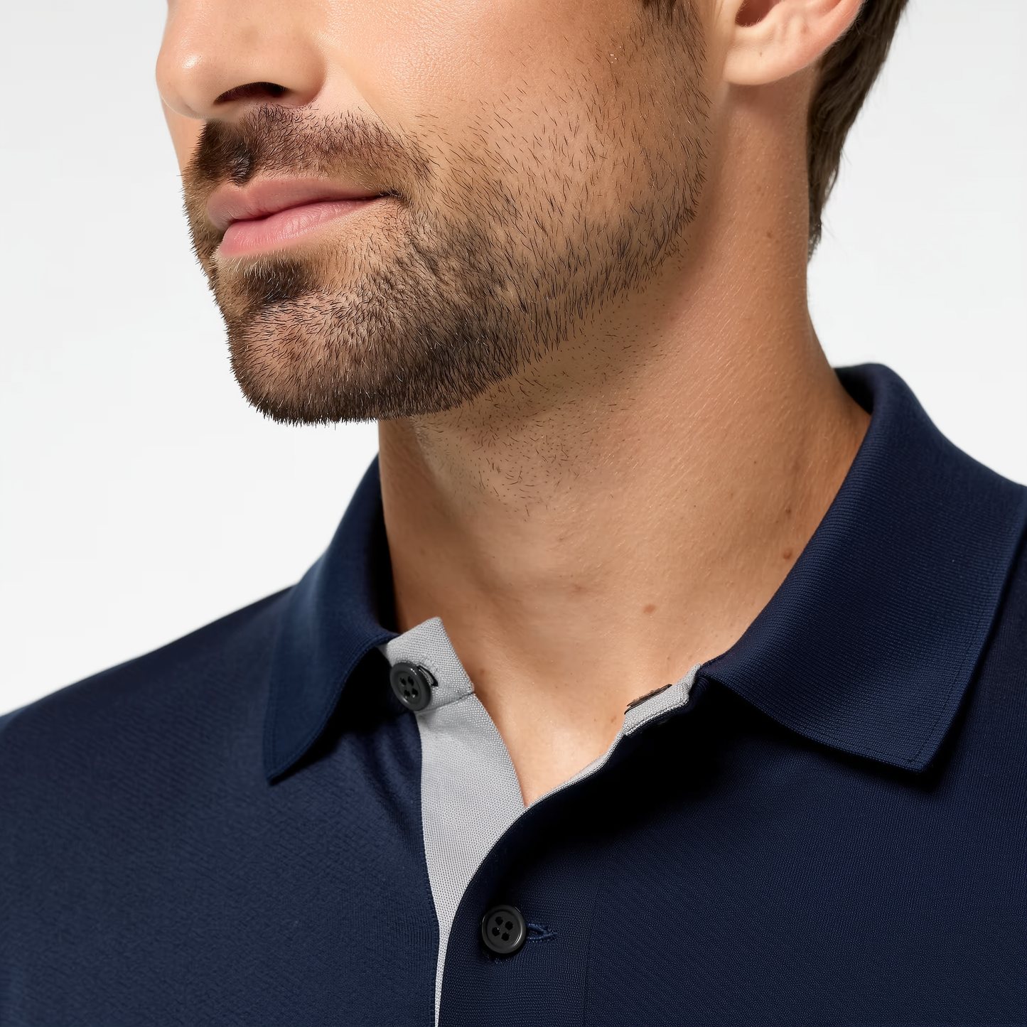 Men's Lightweight Polyester Spandex Polo Shirt | Breathable Quick-Dry Performance Top