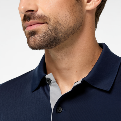 Men's Lightweight Polyester Spandex Polo Shirt | Breathable Quick-Dry Performance Top