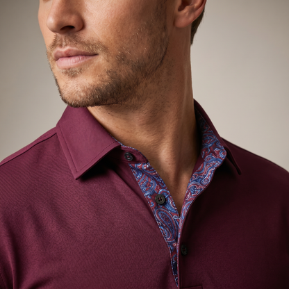Men's Lightweight Polyester Spandex Polo Shirt | Moisture-Wicking Casual Wear