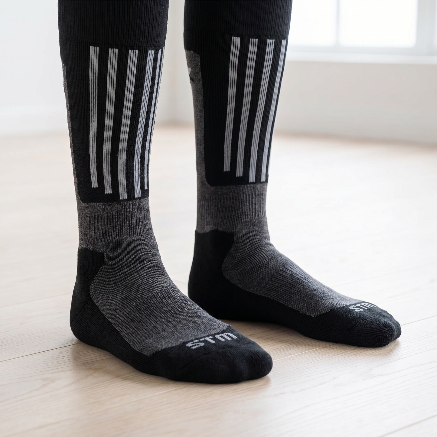 Unisex Merino Wool Ski Socks | Comfortable Multi-Thickness Winter Socks | Arch Support & Shin Padding