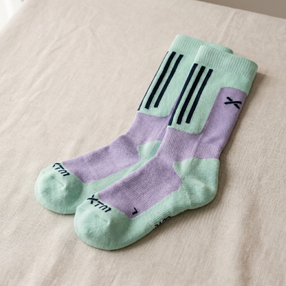 Unisex Merino Wool Ski Socks | Comfortable Multi-Thickness Winter Socks | Arch Support & Shin Padding