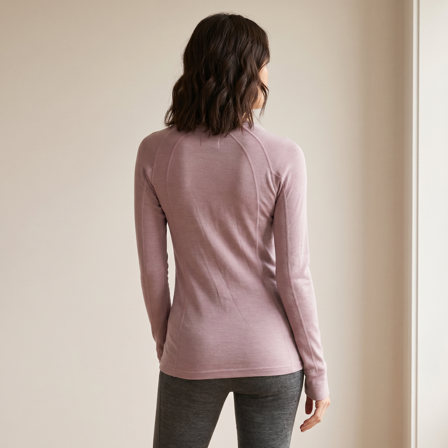 Women's Merino Wool Thermal Long Sleeve Top | Breathable Base Layer | Crew Neck