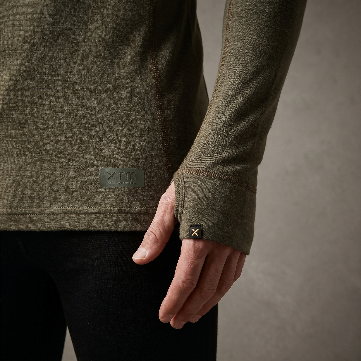 Men's Merino Wool Thermal Long Sleeve Top | Breathable Base Layer | Crew Neck