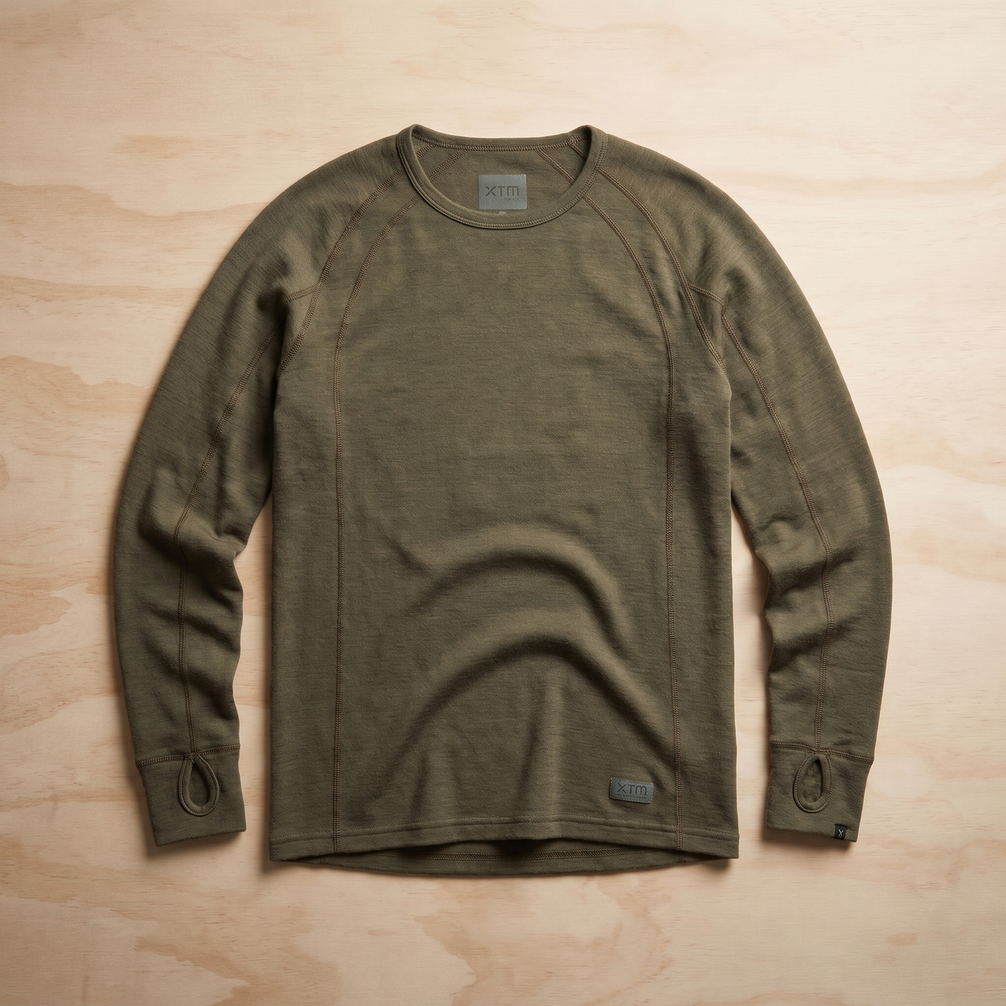 Men's Merino Wool Thermal Long Sleeve Top | Breathable Base Layer | Crew Neck
