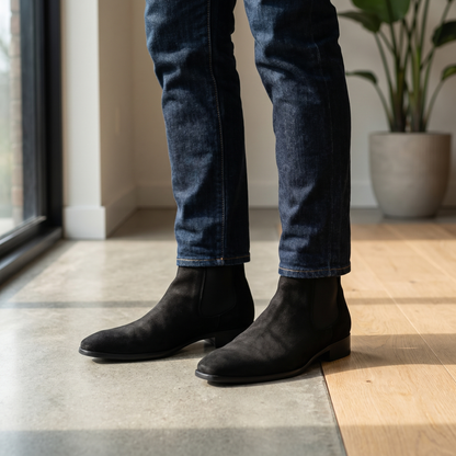 Men's Leather Chelsea Boots | Slip-On | Comfortable Everyday Dress Shoe