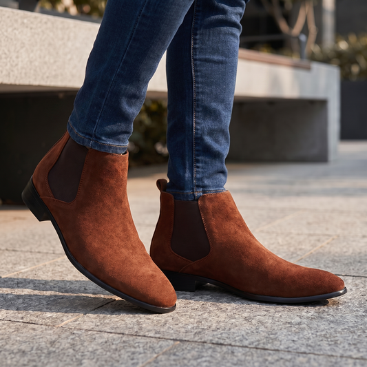 Men's Premium Leather Chelsea Boots | Stylish Comfortable Slip-On Dress Shoes