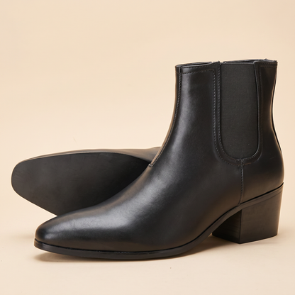 Men's Synthetic Leather High Top Chelsea Boots | Comfortable Smart-Casual Footwear