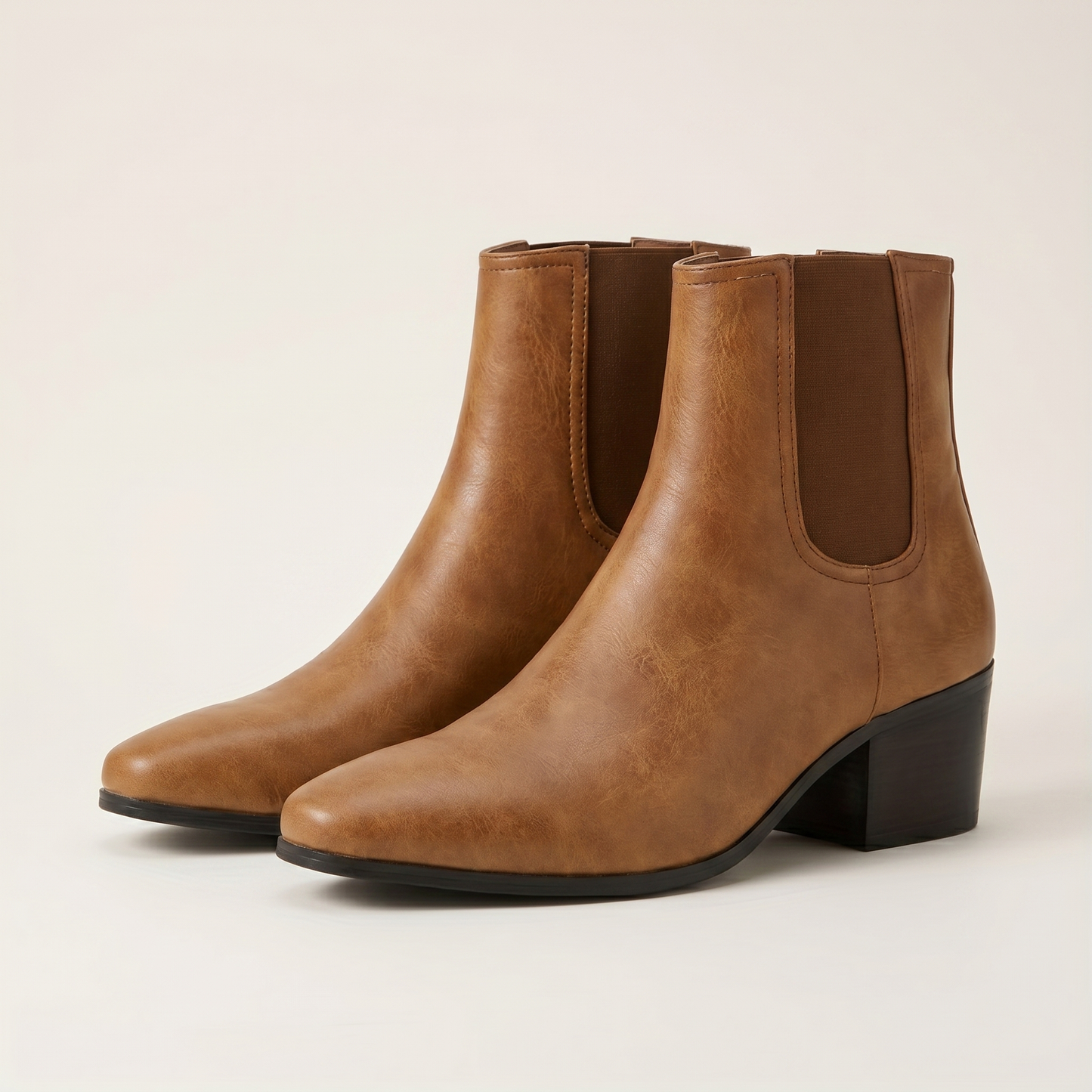 Men's Synthetic Leather High Top Chelsea Boots | Comfortable Smart-Casual Footwear