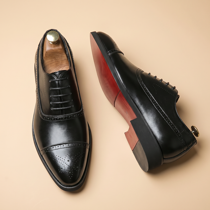 Men's Leather Brogue Shoes | Lace-Up Dress Shoe