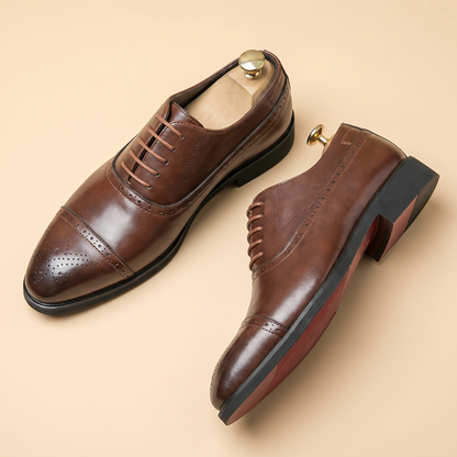 Men's Leather Brogue Shoes | Lace-Up Dress Shoe