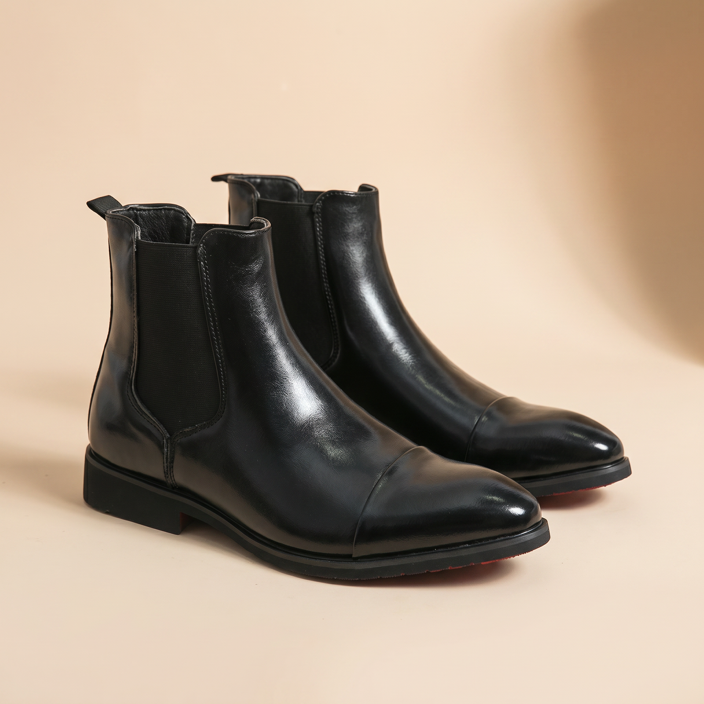 Men's Polished Leather Chelsea Boots | Slip-On