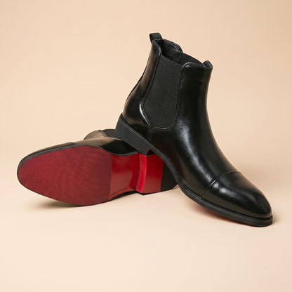 Men's Polished Leather Chelsea Boots | Slip-On