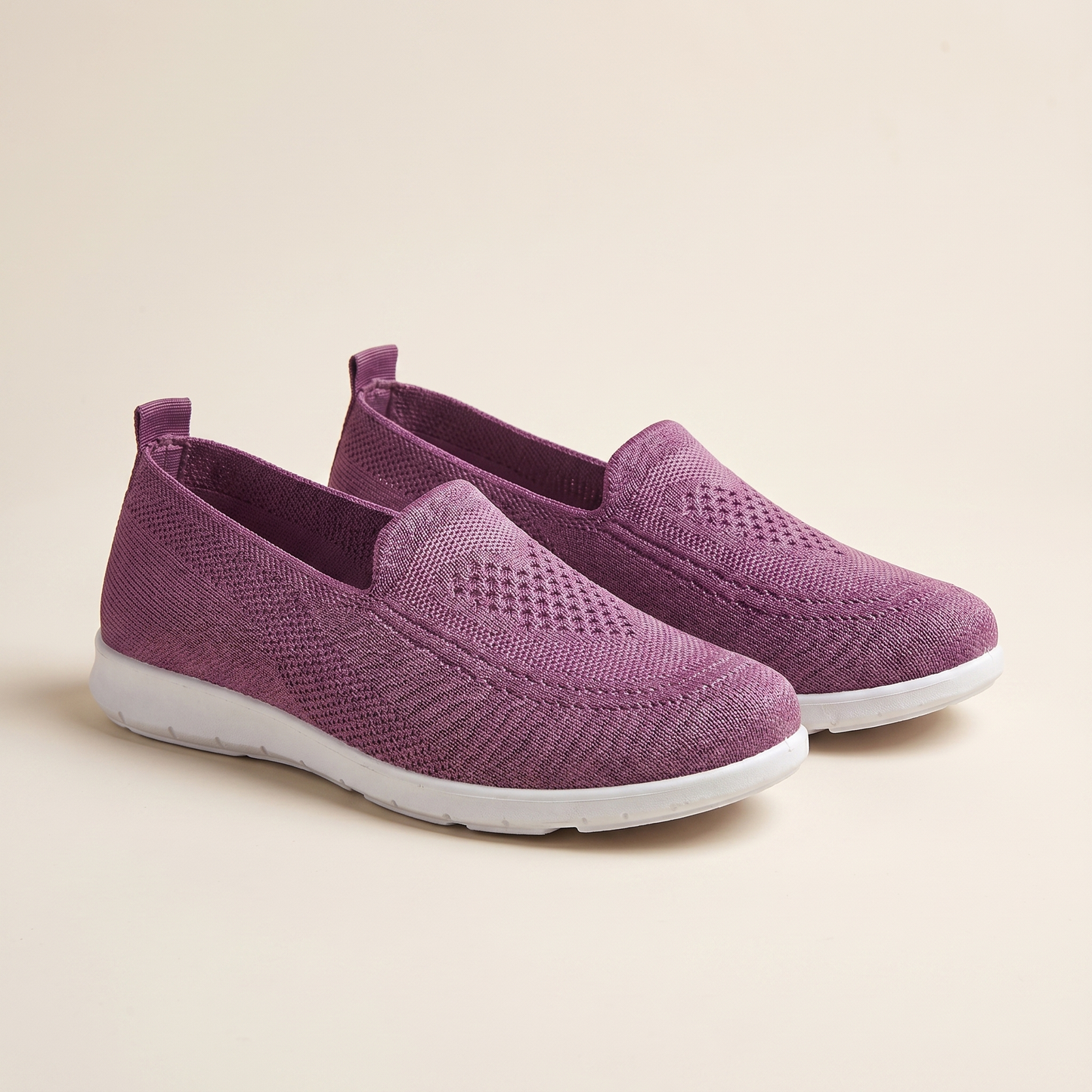 Women's Knit Slip-On Sneakers | Breathable Cushioned Walking Shoes