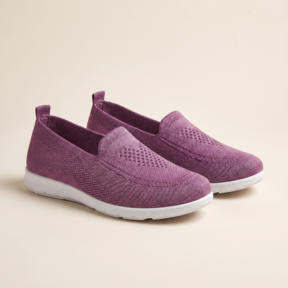 Women's Knit Slip-On Sneakers | Breathable Cushioned Walking Shoes