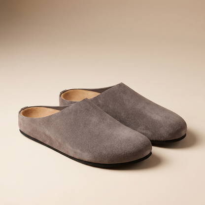 Women's Soft Cowhide Suede Clogs | Comfortable Slip-On Footwear for All-Day Wear