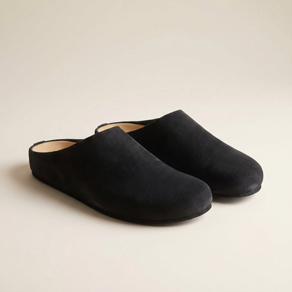 Women's Soft Cowhide Suede Clogs | Comfortable Slip-On Footwear for All-Day Wear