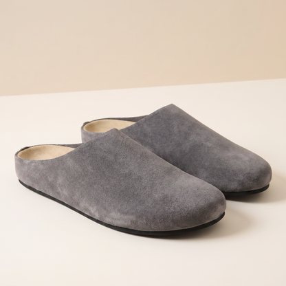 Women's Soft Cowhide Suede Clogs | Comfortable Slip-On Footwear for All-Day Wear