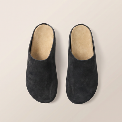 Women's Soft Cowhide Suede Clogs | Comfortable Slip-On Footwear for All-Day Wear