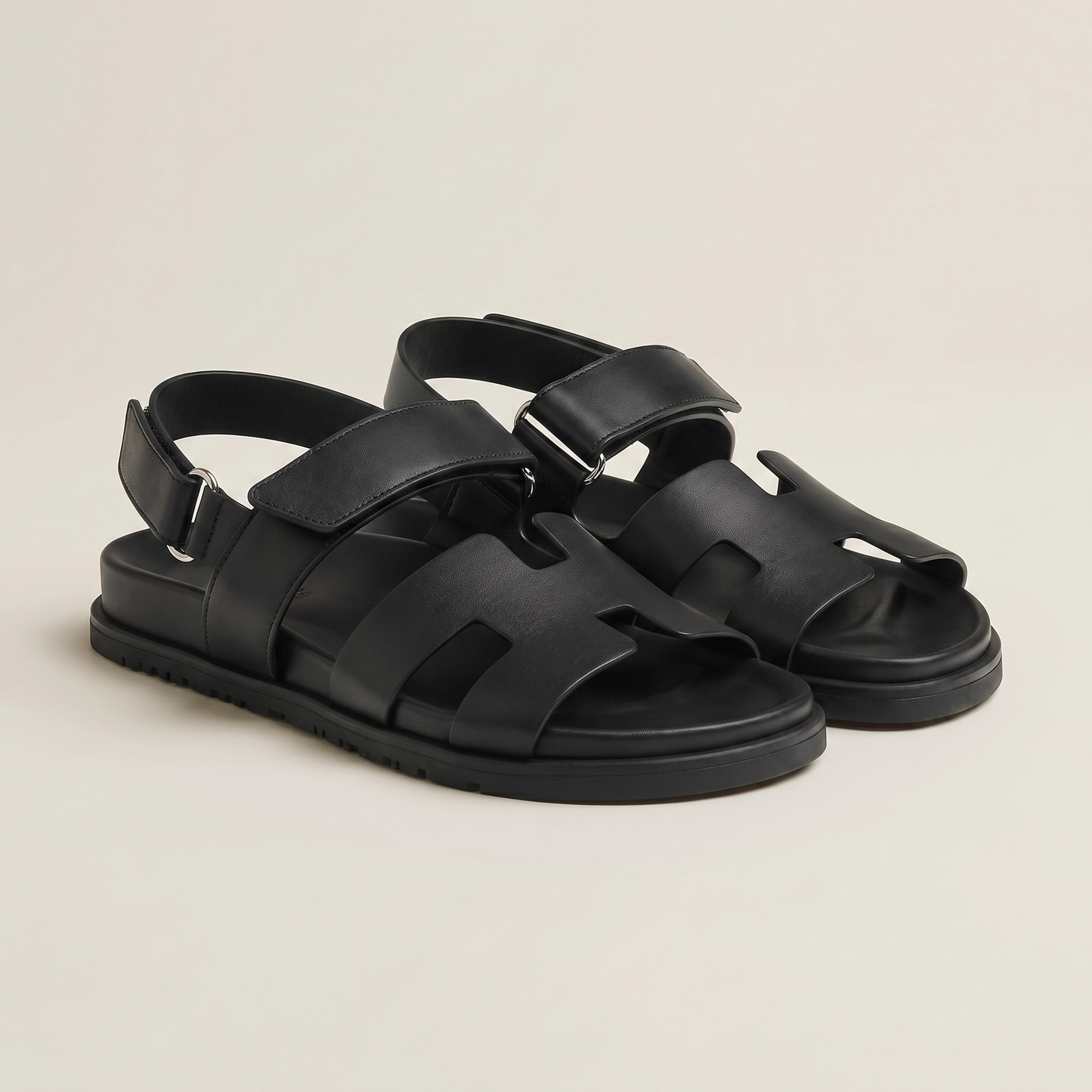 Unisex Leather Slide Sandals | Adjustable Fit | Comfortable Casual Footwear