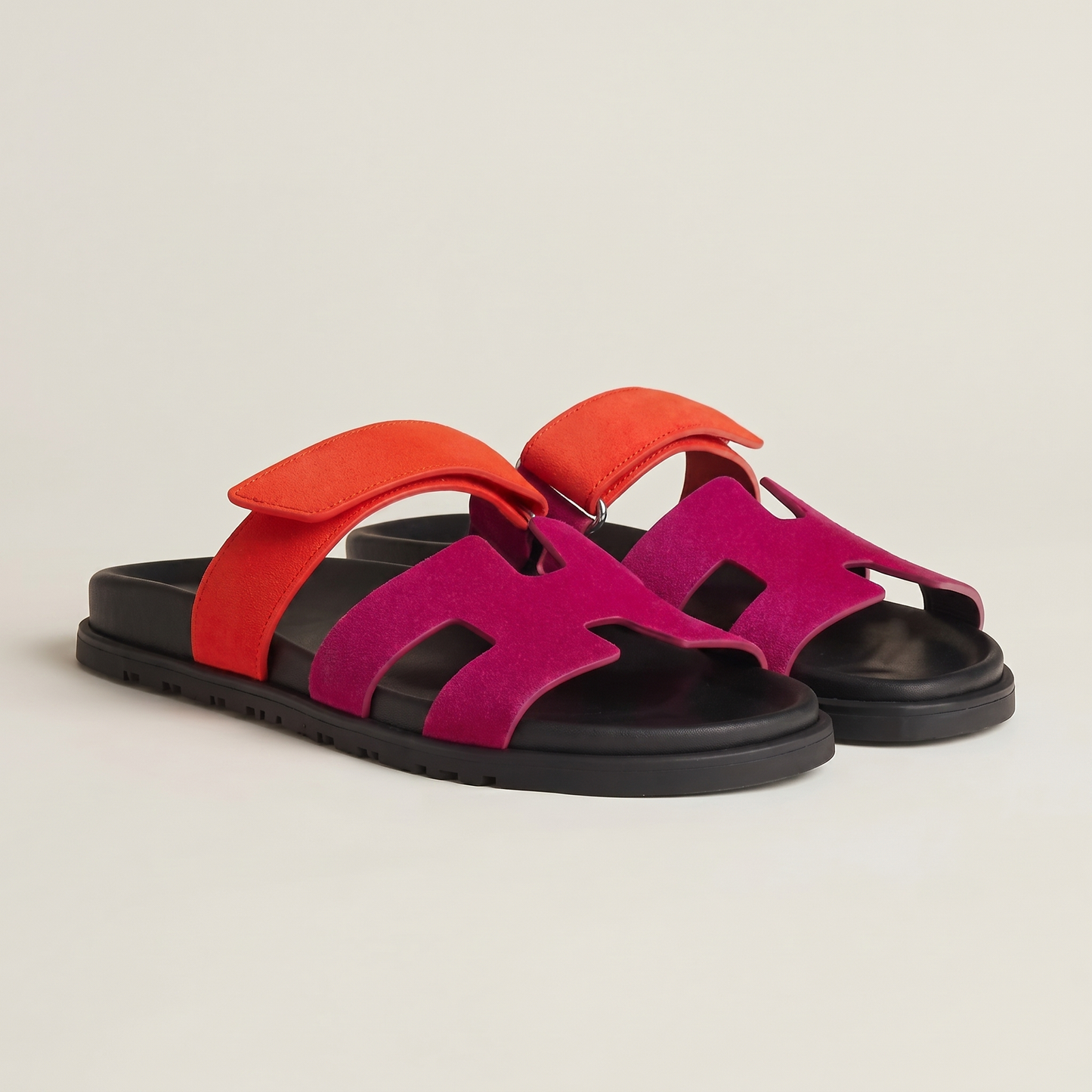 Unisex Leather Slide Sandals | Adjustable Fit | Comfortable Casual Footwear