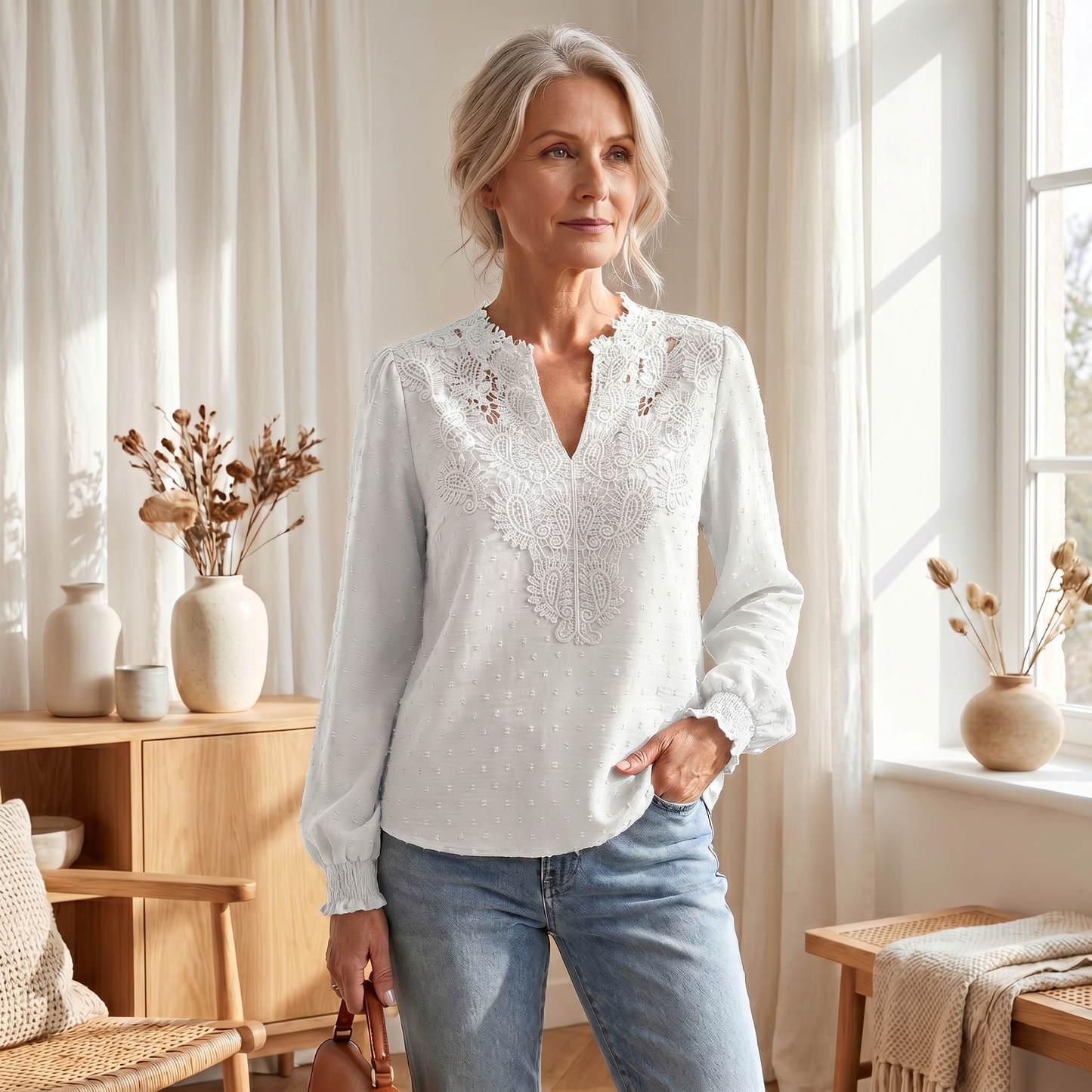 Women's Lightweight Breathable Blouse | Elegant Casual Summer Top