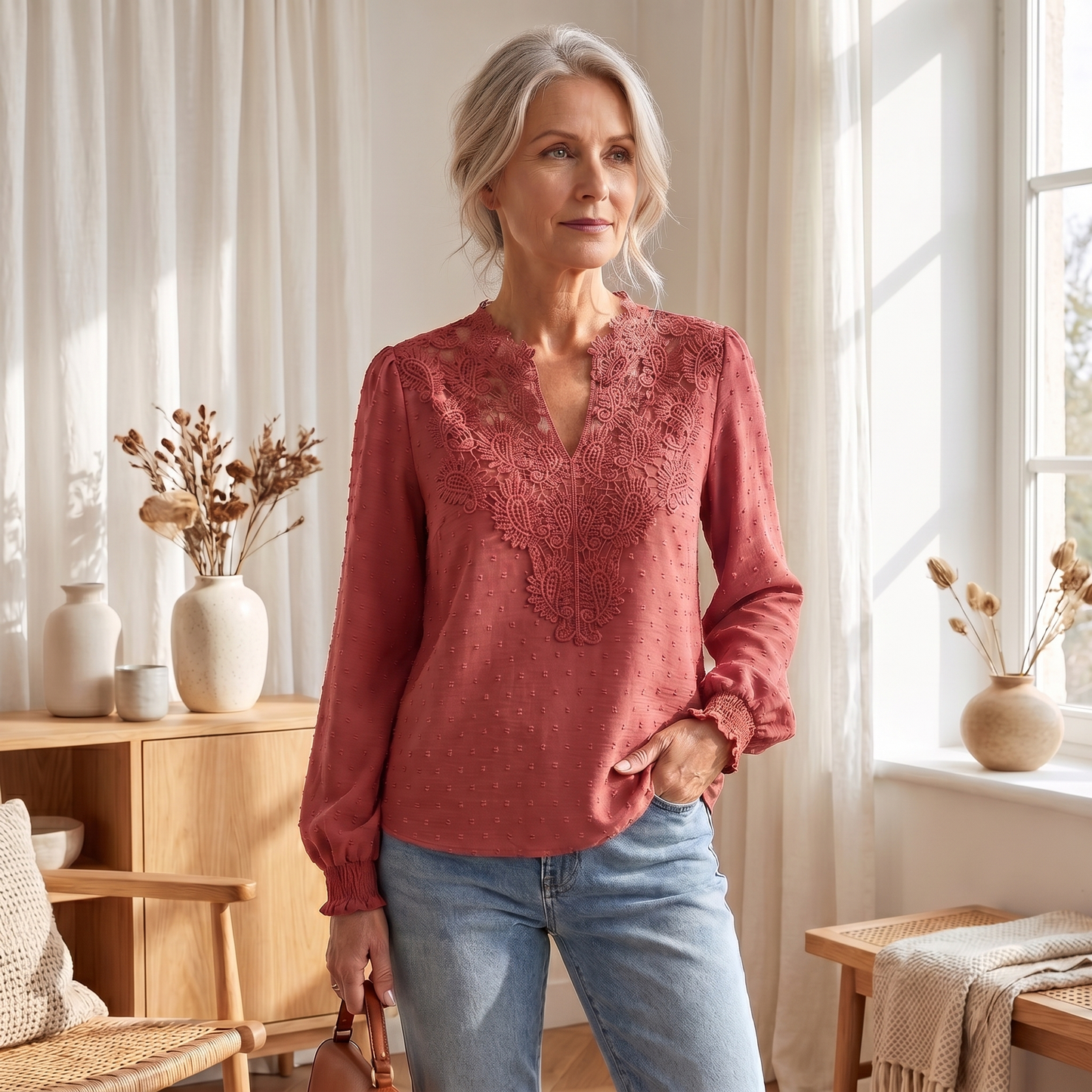 Women's Lightweight Breathable Blouse | Elegant Casual Summer Top